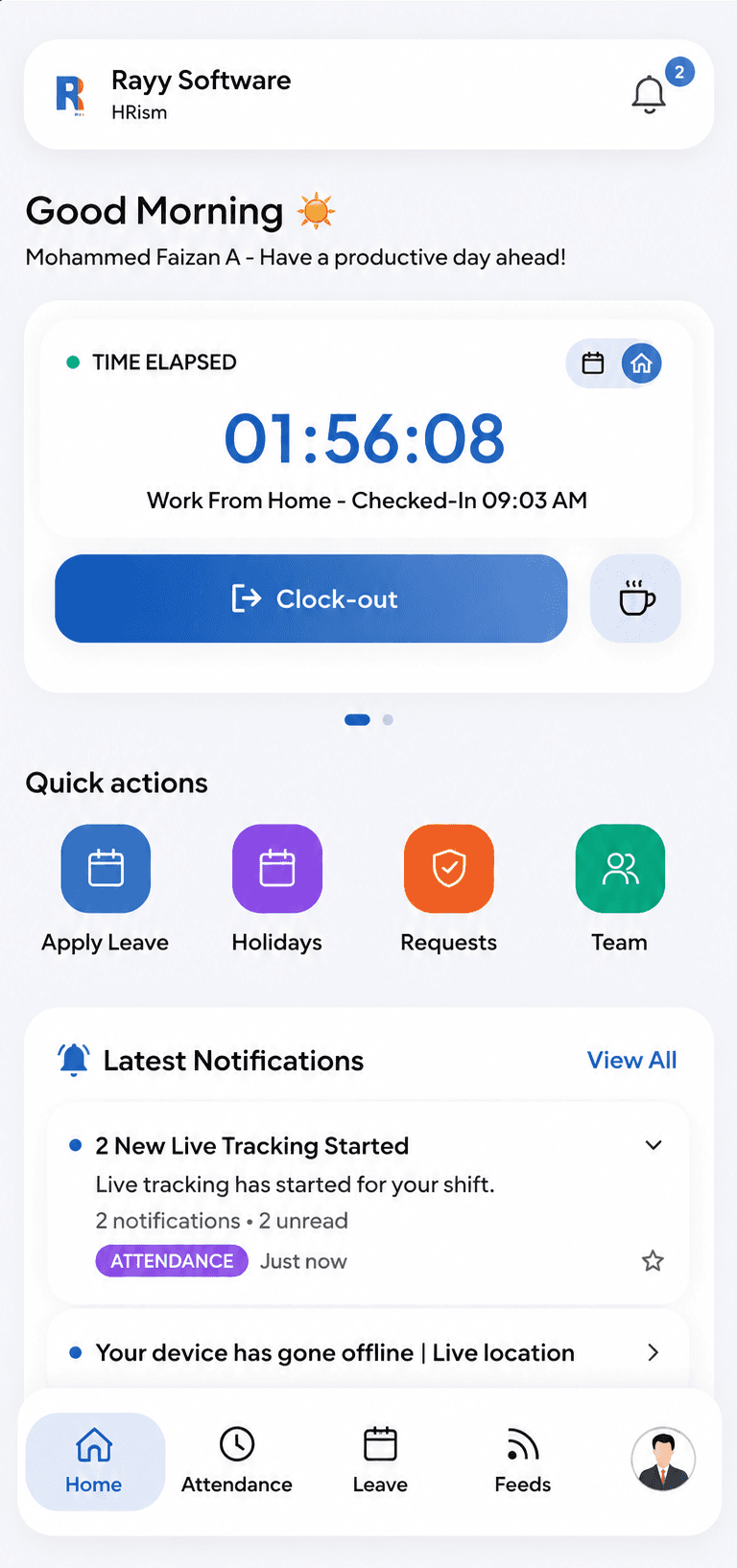 Rayy HRism mobile app